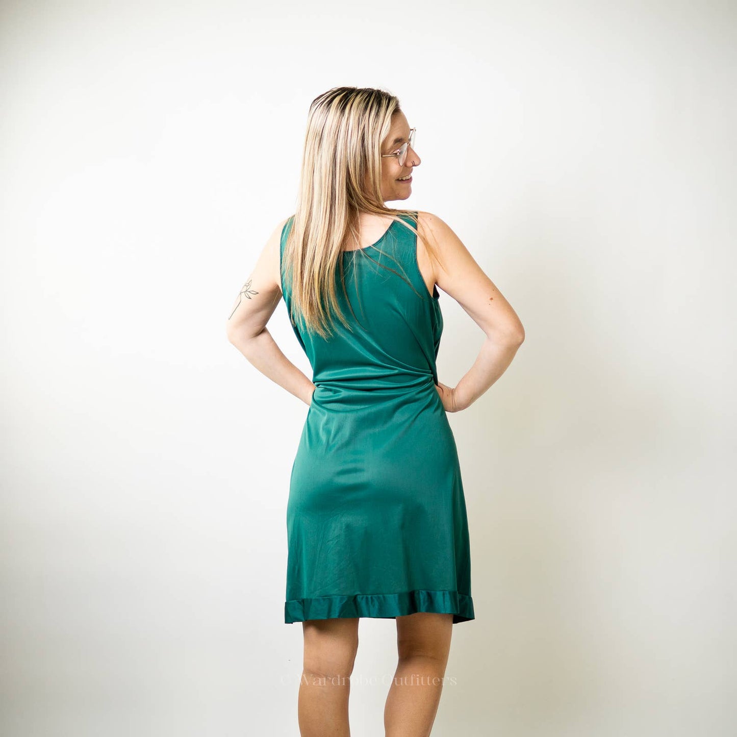 Vintage Emerald Green Lingerie Nightgown
