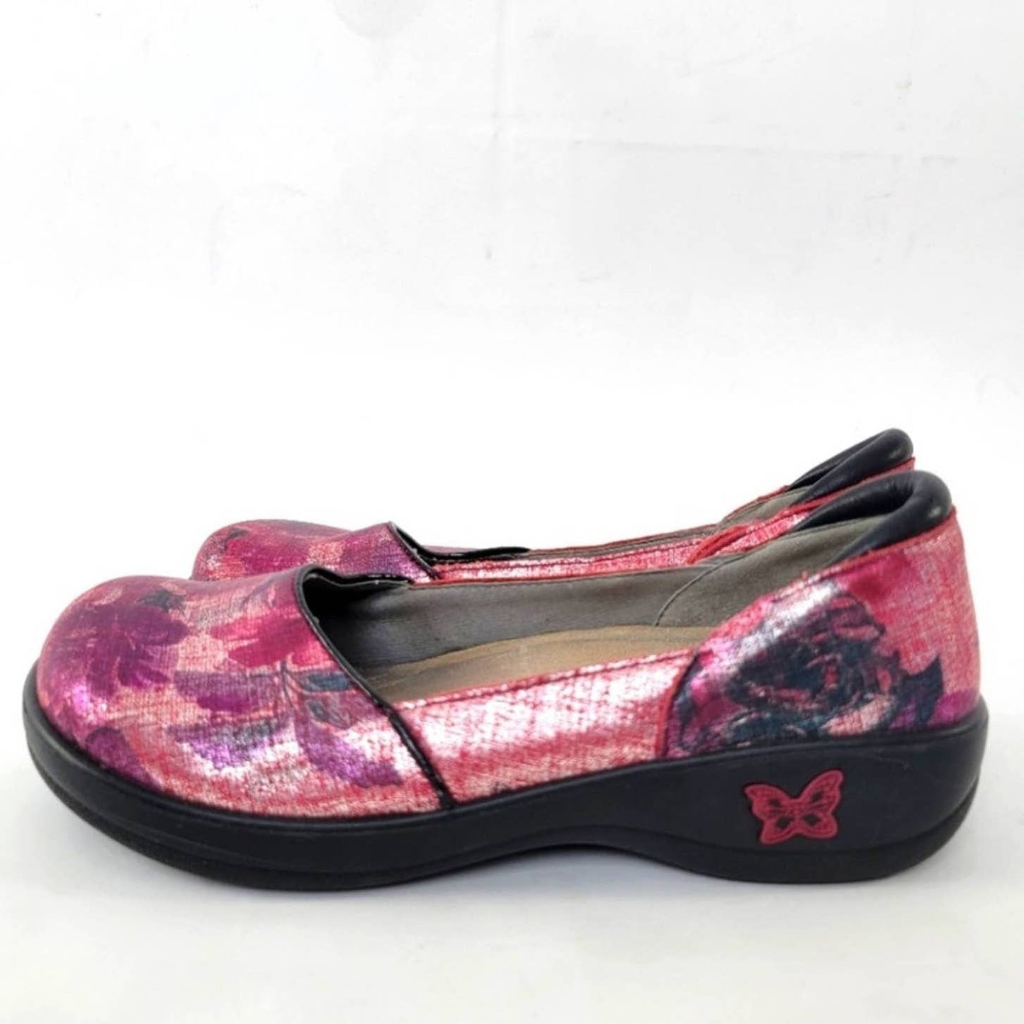 Alegria KYRA Mary Jane Blushing Mirror Floral Platform Slip On Shoes- 6