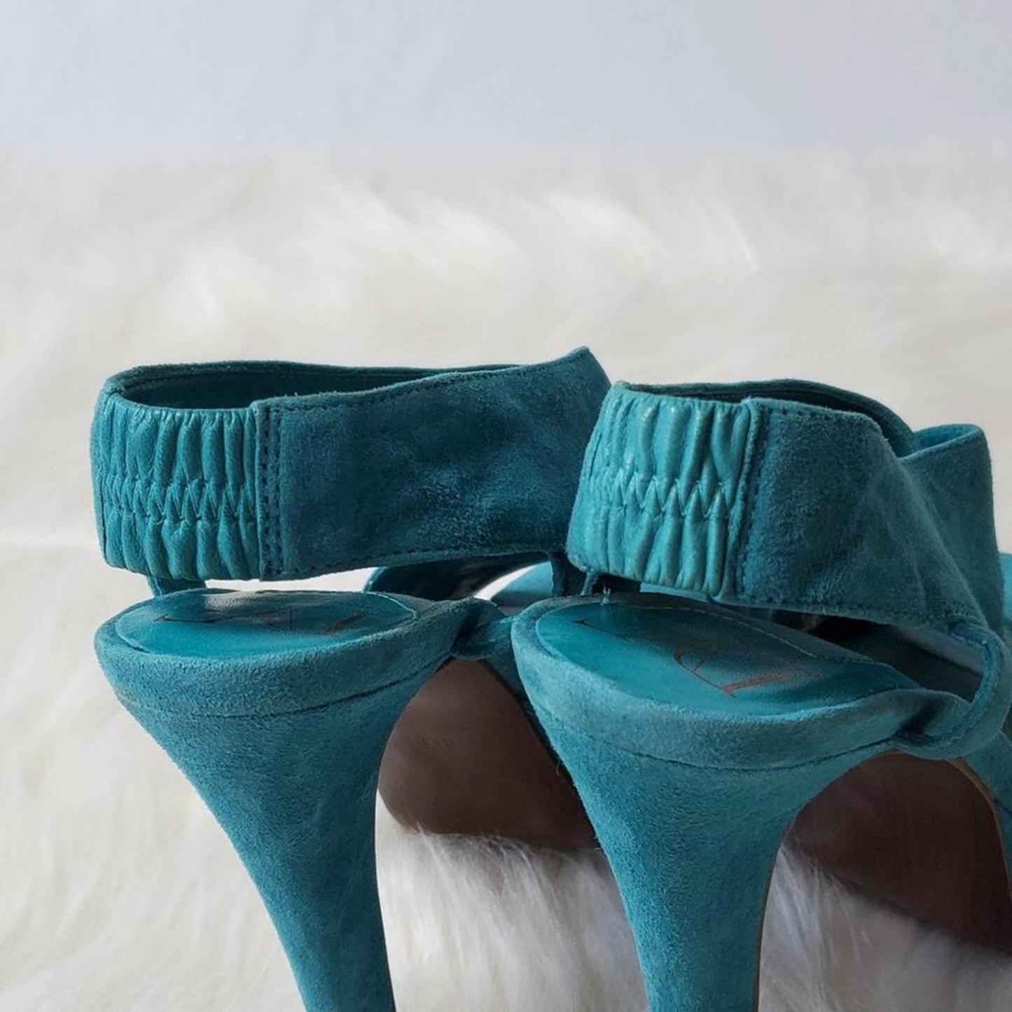 Diane Von Furstenberg Suede Criss Cross Platform Heels - 6