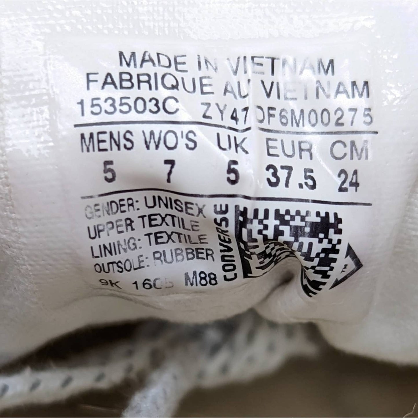 Converse Chuck Taylor All Star White Ox Low Top Sneakers - 7