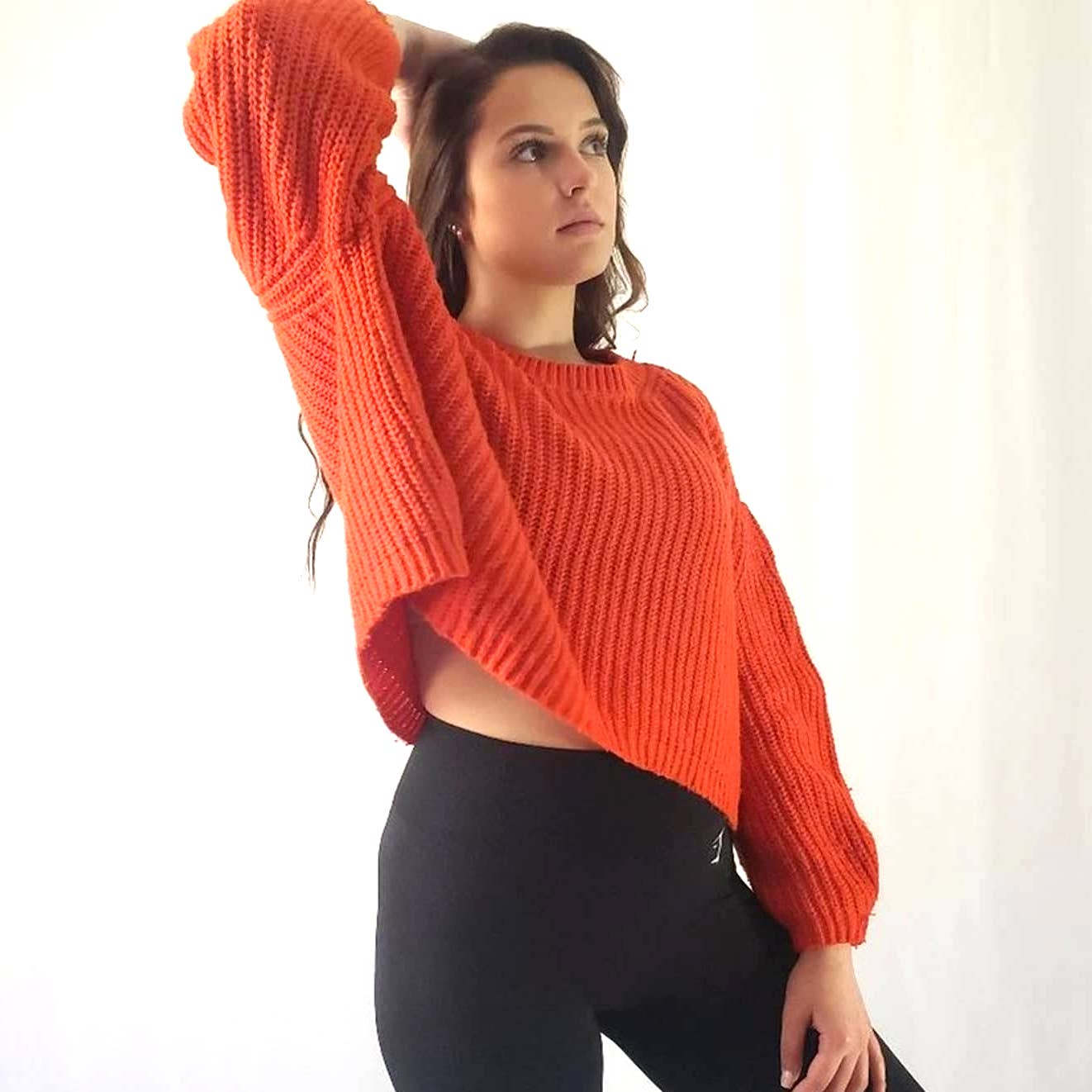 Anthro Moth Oversized Chunky Cropped Fishermans Sweater - S