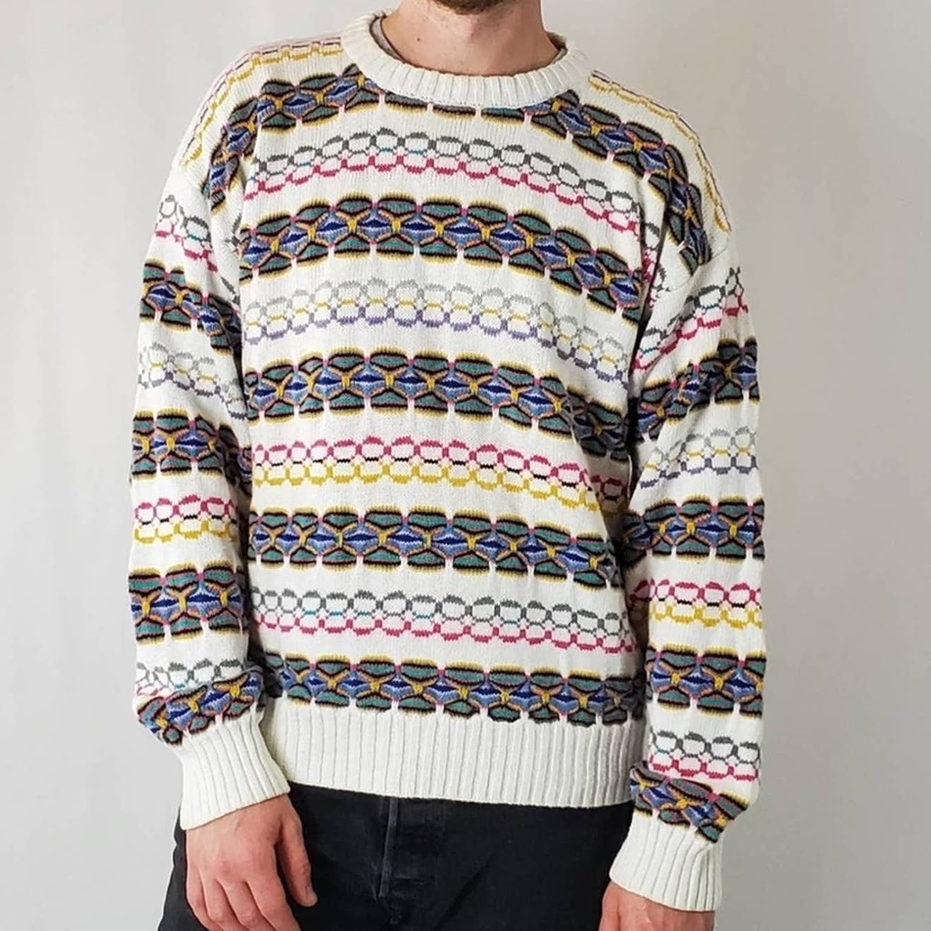 Vintage 90s Chunky Knit Sweater by Peter England - L