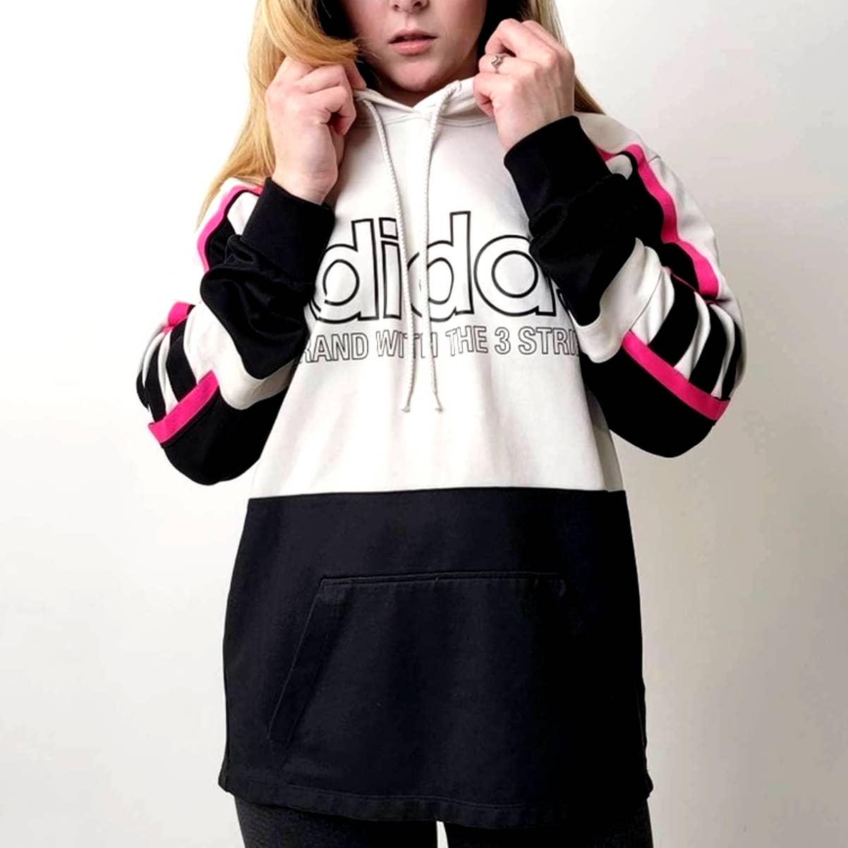 Adidas Tri-Foil Striped Hoodie - S