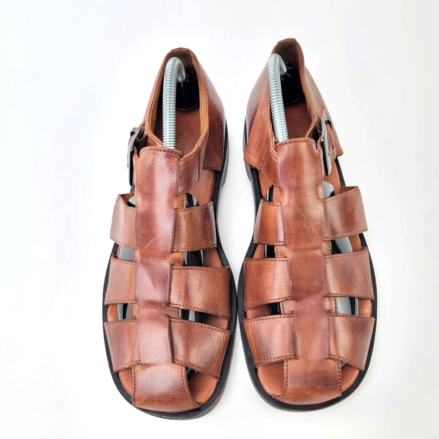 Johnston & Murphy Domani Leather Huarache Fisherman Sandals - 8.5