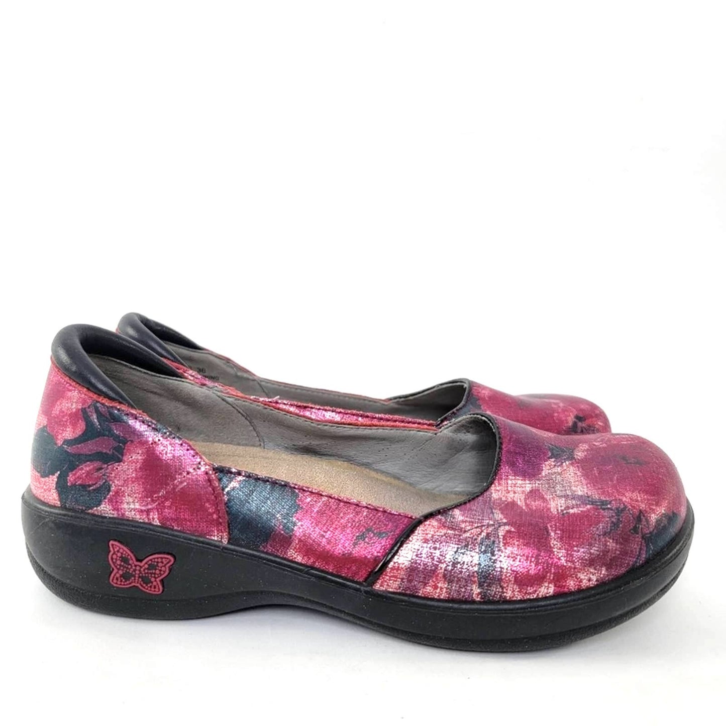 Alegria KYRA Mary Jane Blushing Mirror Floral Platform Slip On Shoes- 6