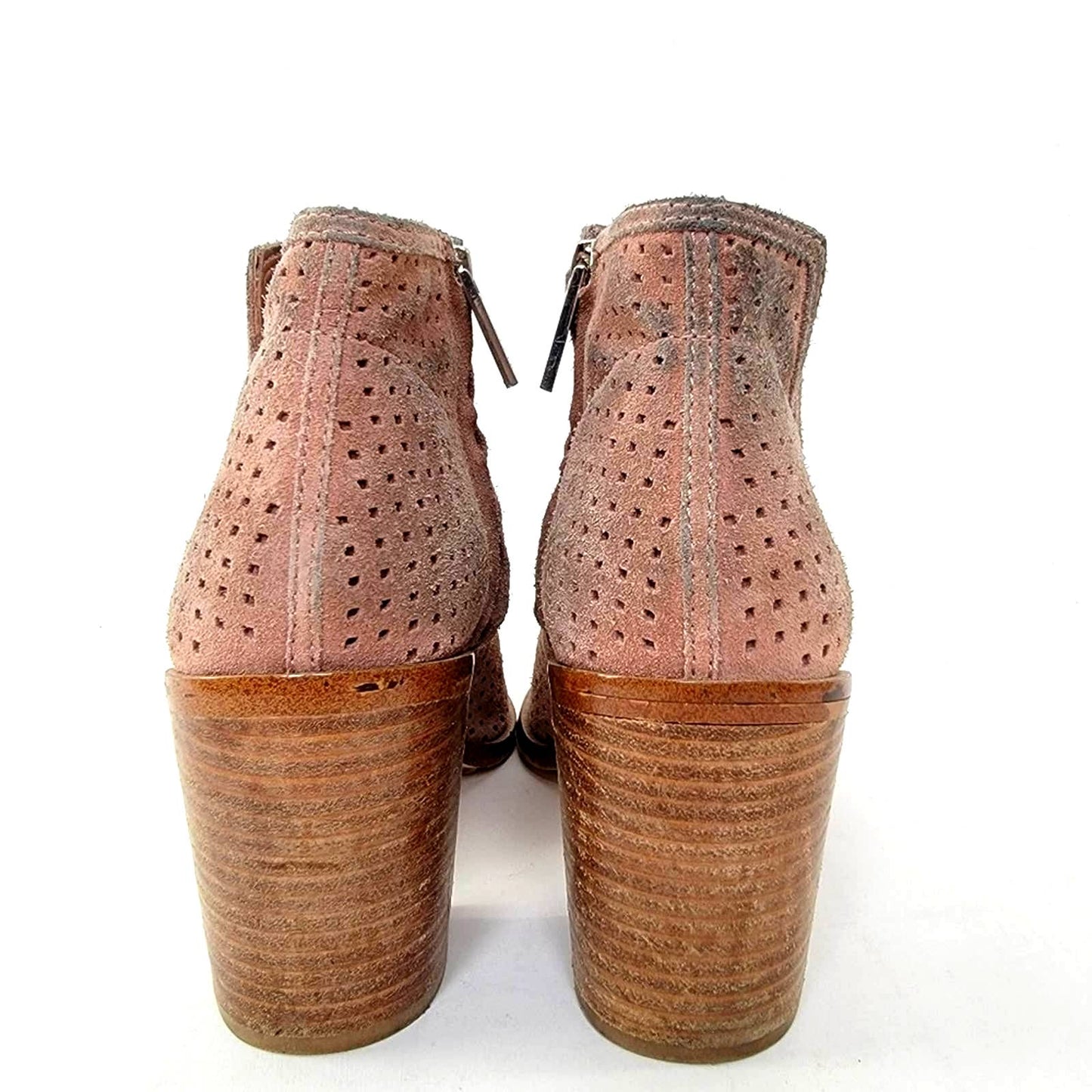 1.State Larocka Perforated Chunky Block Heel Bootie - 8.5