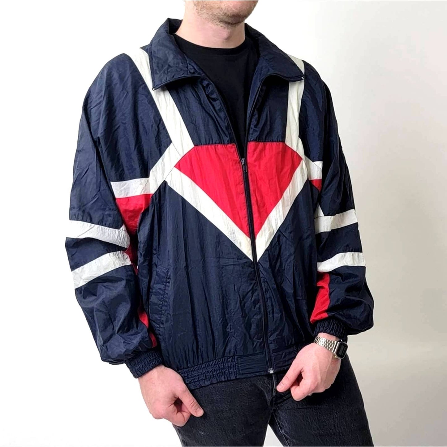 Vintage Y2K Spalding Windbreaker Track Jacket - L