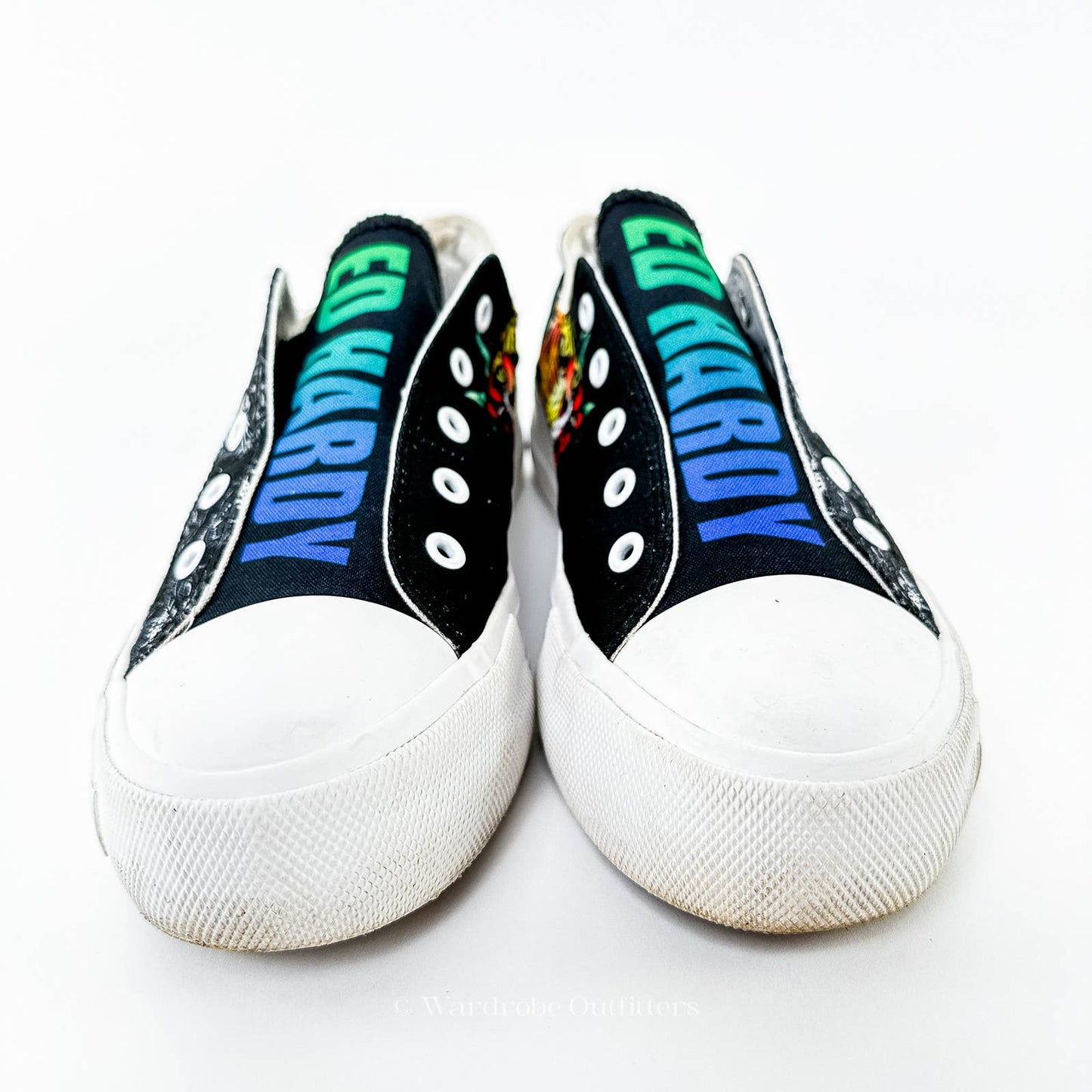 Y2K Ed Hardy Poppy Laceless Canvas Slip On Sneakers