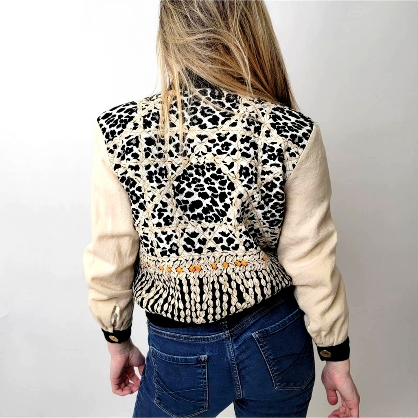 Vintage 1980’s does 1950’s Howard Wolf Floral Silky Cropped Jacket