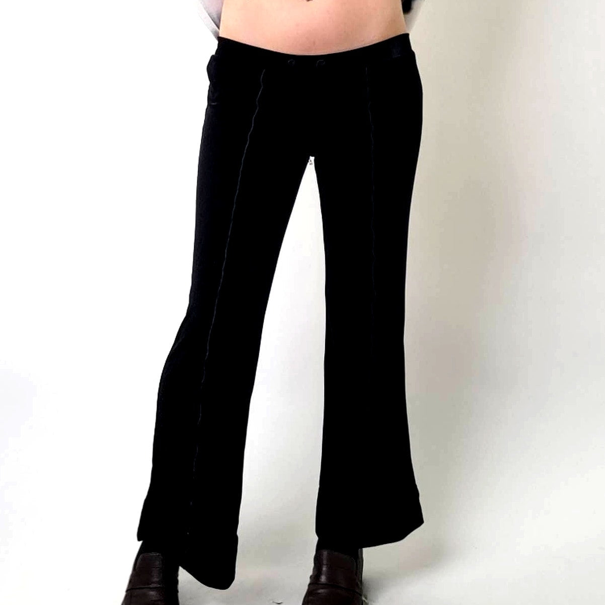 Vintage Y2k Low Rise Wide Leg Velour Pants by WildCat - M