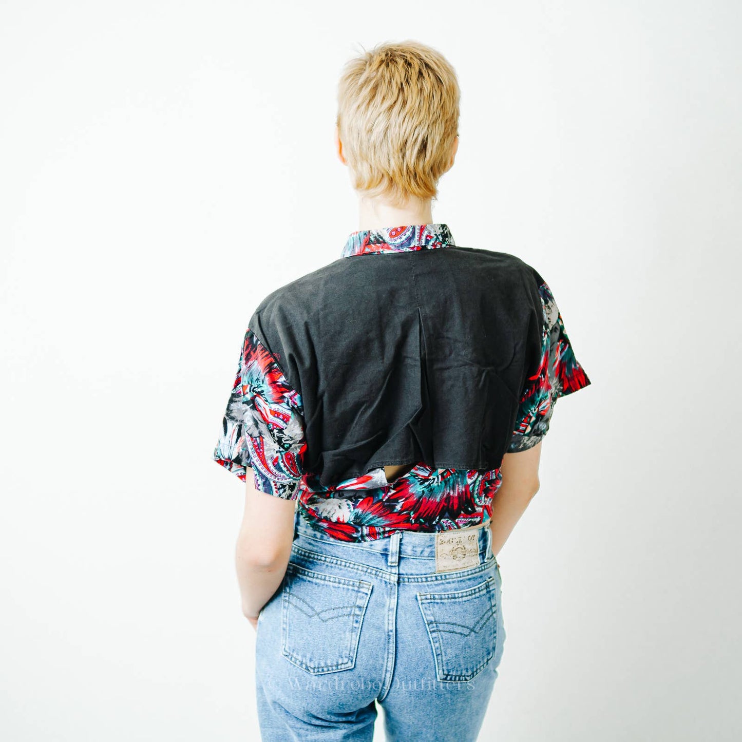 Vintage 90s Western Tribal Flyback Button Down Shirt - M