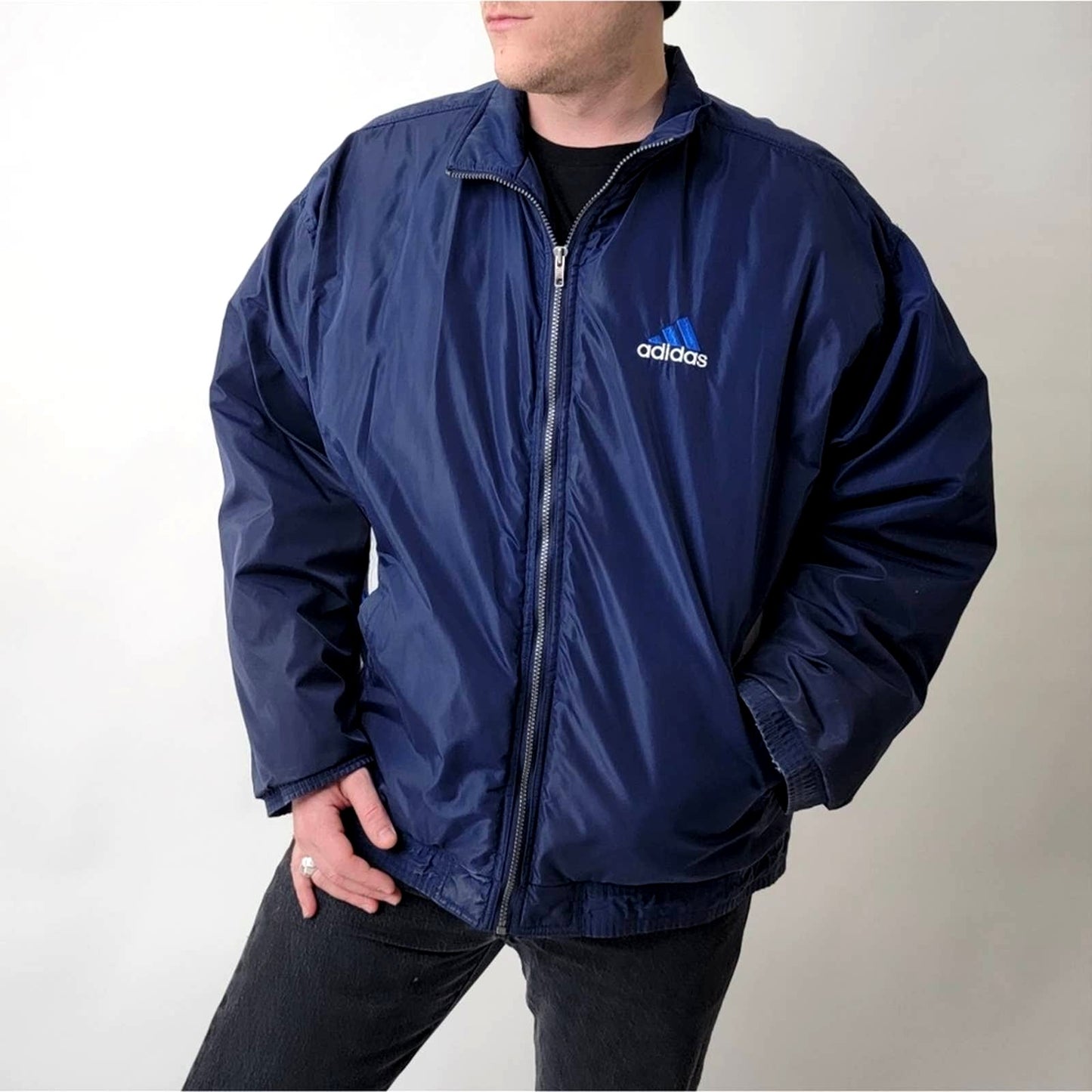 Vintage Y2k adidas Quilted Puffer Jacket Parka - XL