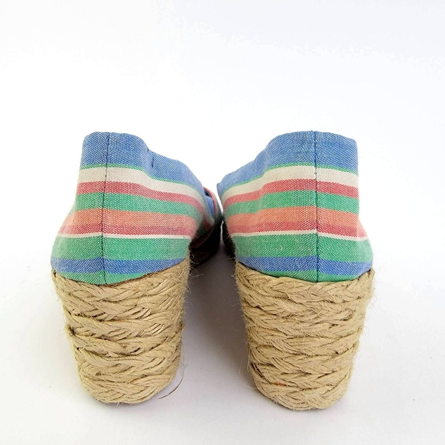 LAUREN Ralph Lauren Cecilia Rainbow Espadrille Wedge Sandal Pump Shoes - 6.5
