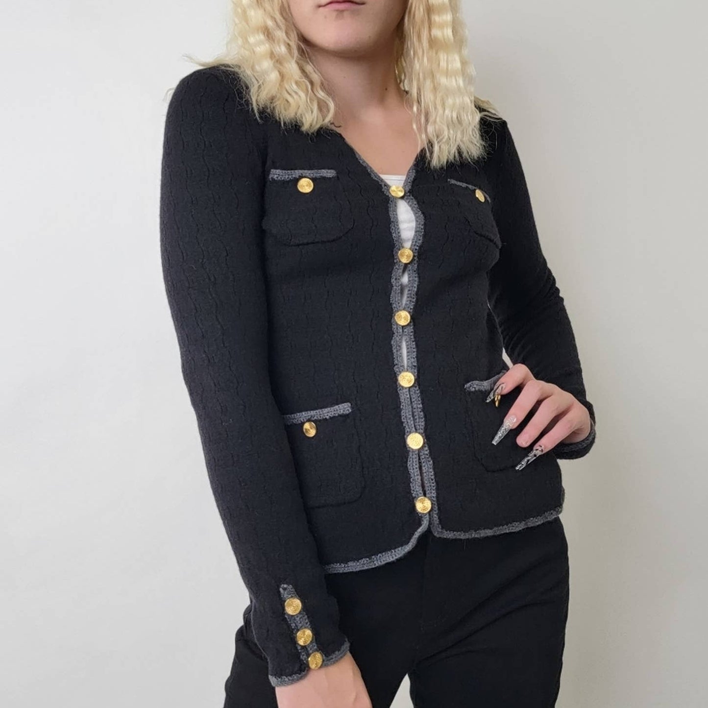 Trina Turk Vermouth Wool Cardigan - S