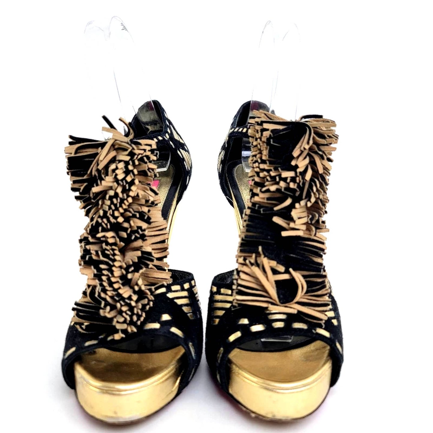 Betsey Johnson Slingback PomPom Tassel Sandal Heels - 7