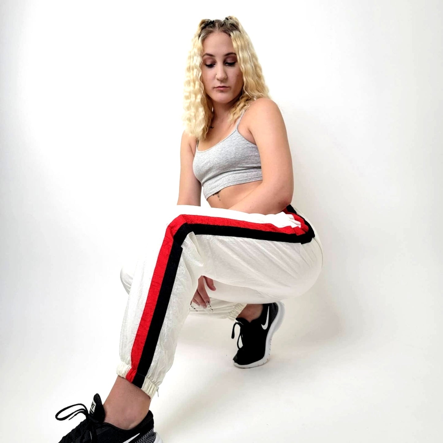 Boast USA Striped Colorblock Warm-Up Jersey Lined Track Pants - M