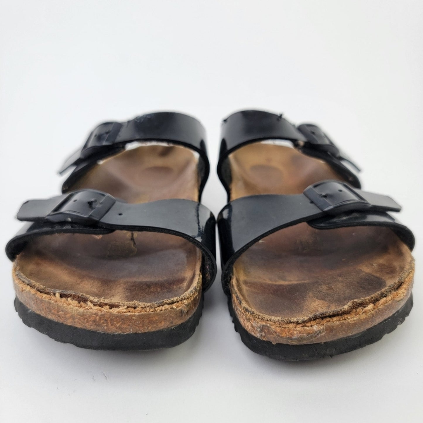 Birkenstock Papillio Arizona Black Patent Leather Sandals - 8