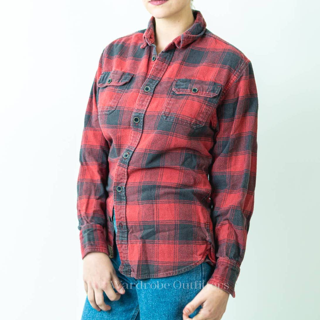 JACHS NY Buffalo Plaid Flannel Long Sleeve Button Sown Shirt - M