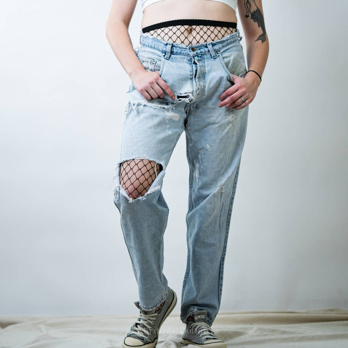 Vintage 90s THRASHED Ripped Distressed Levi Silvertab Baggy Jeans