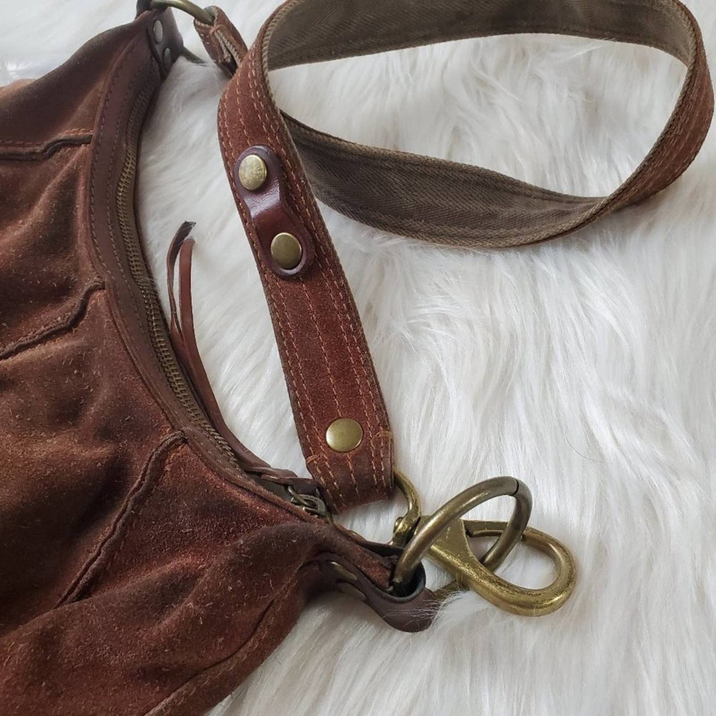Lucky Brand Y2K Brown Leather Shoulder Bag