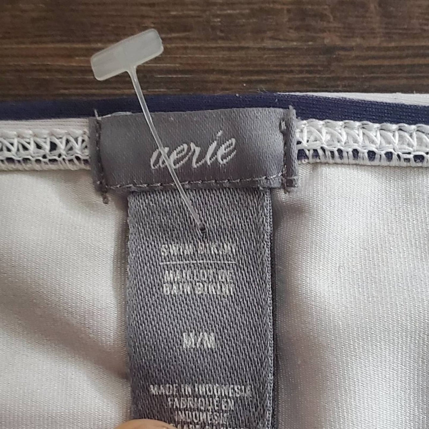 NWOT Aerie Black and White Striped Bikini Bottom - M