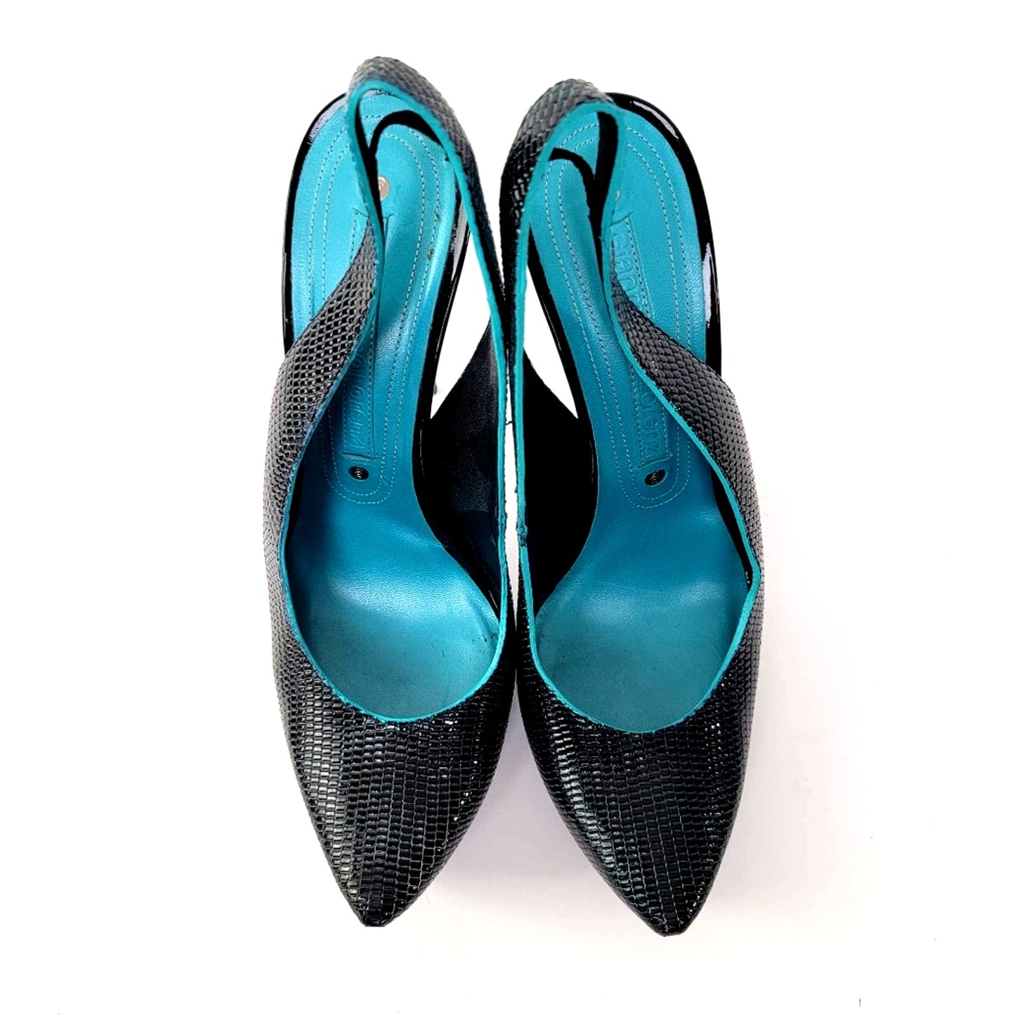 Luxury Designer Gianmarco Lorenzi Platform Stiletto Slingback Pumps - 9