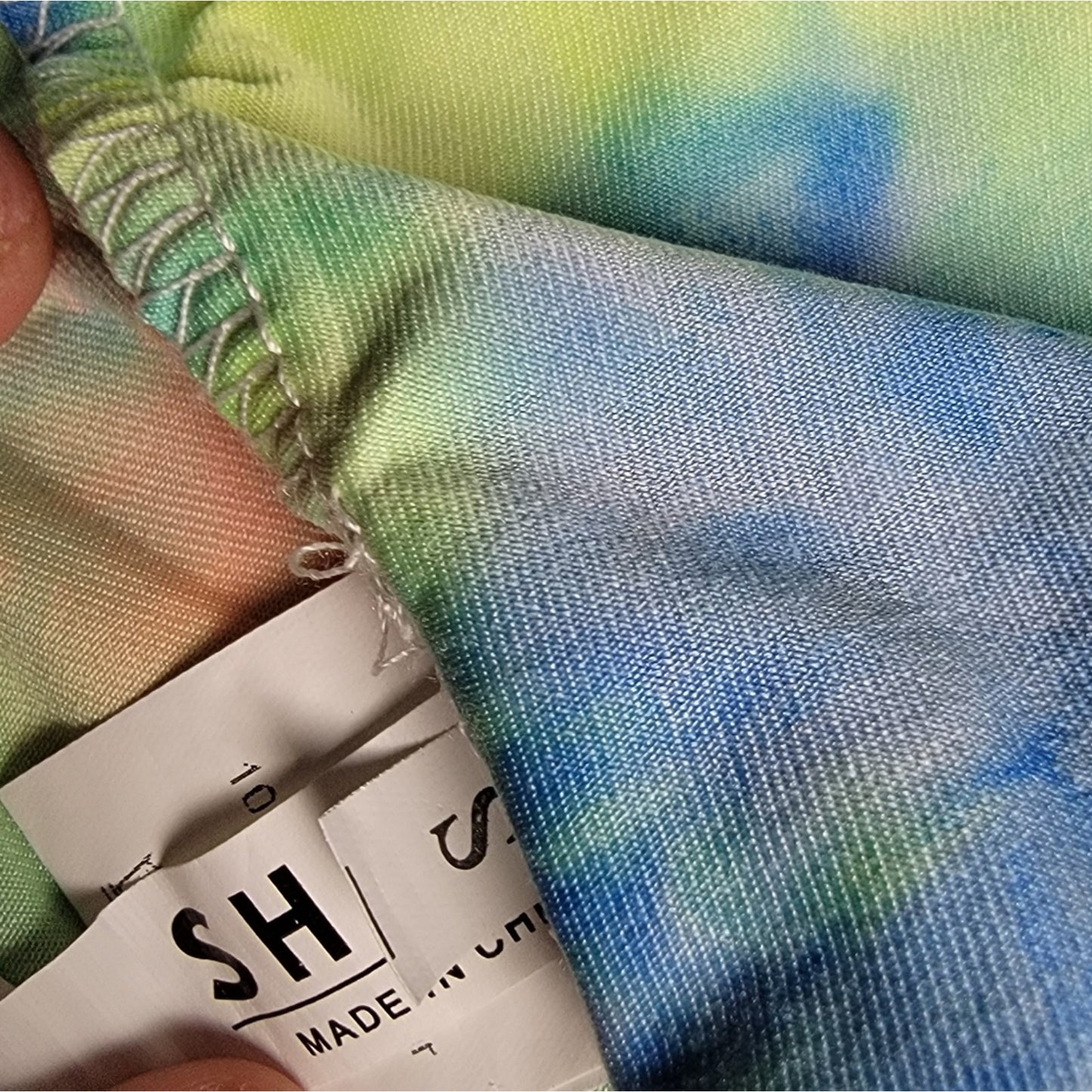 SHEIN Rainbow Tie Dye Cropped Cami Tank Top