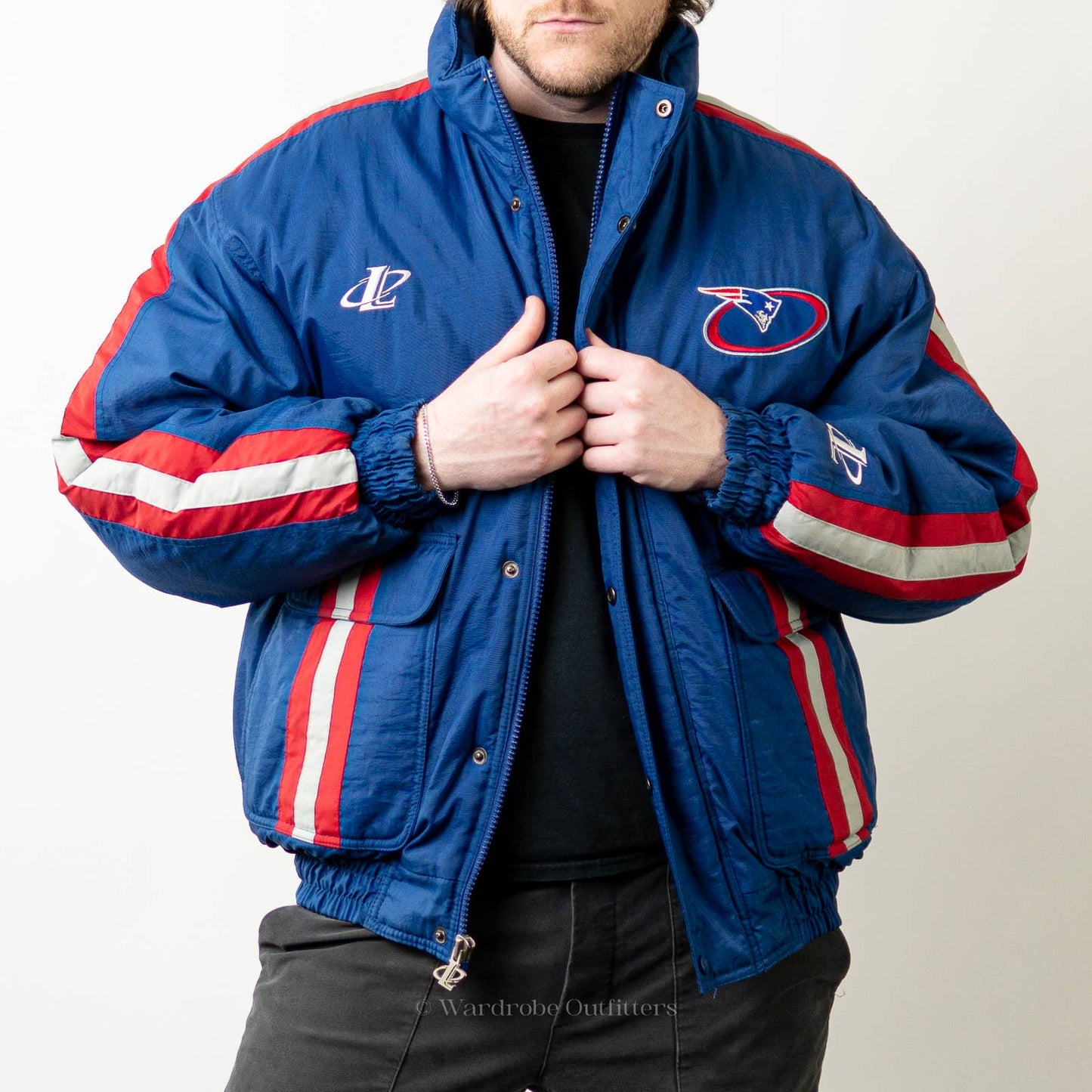 NWOT Y2K New England Patriots Puffer Coat Jacket - L