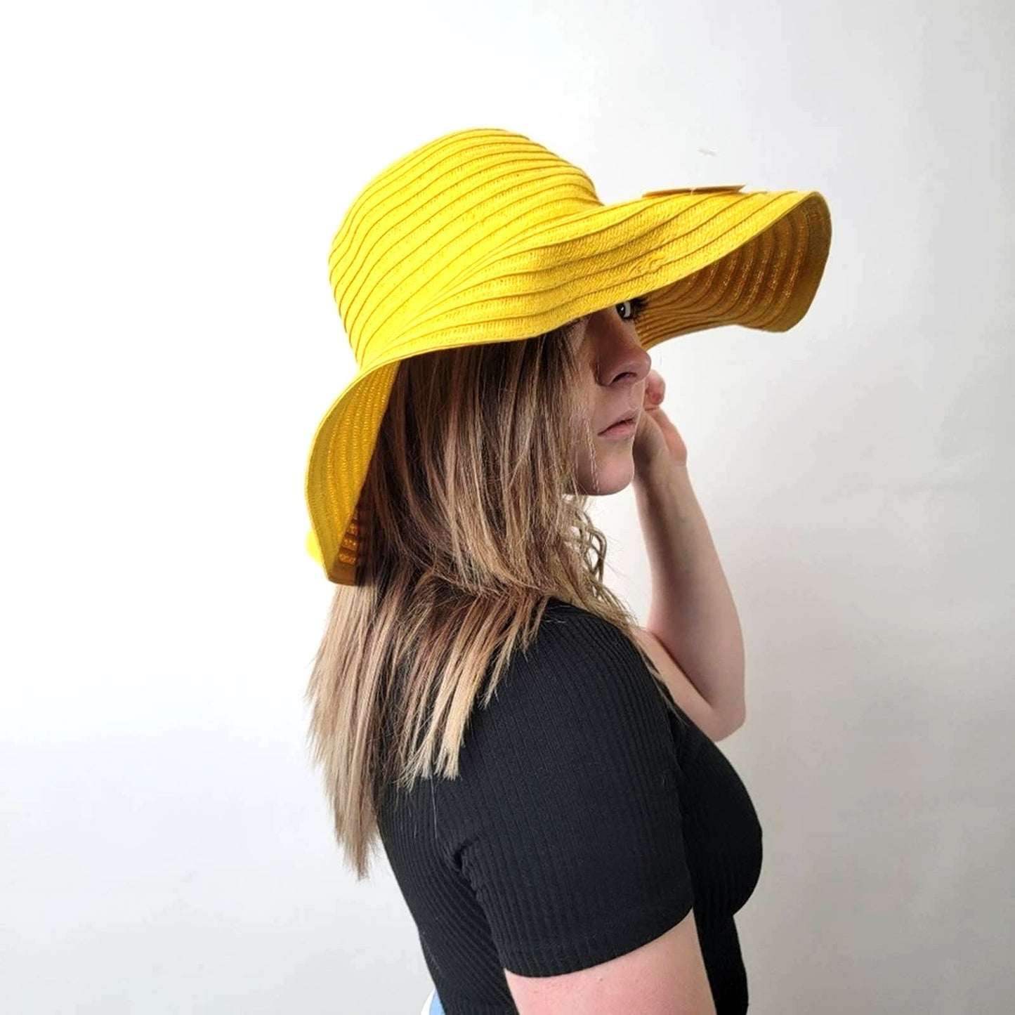NEW Floppy Summer Sunshine Yellow Widebrim Hat