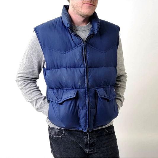 Vintage 70's Ski Daddle of N Hollywood Puffer Down Ski Vest