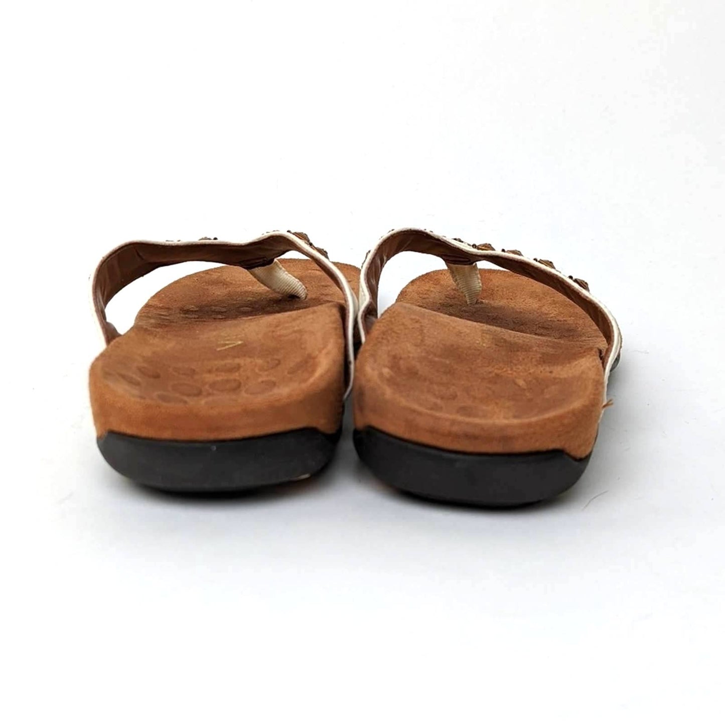 Vionic Floriana Geometric Stone Beaded Flip Flop Sandals - 6