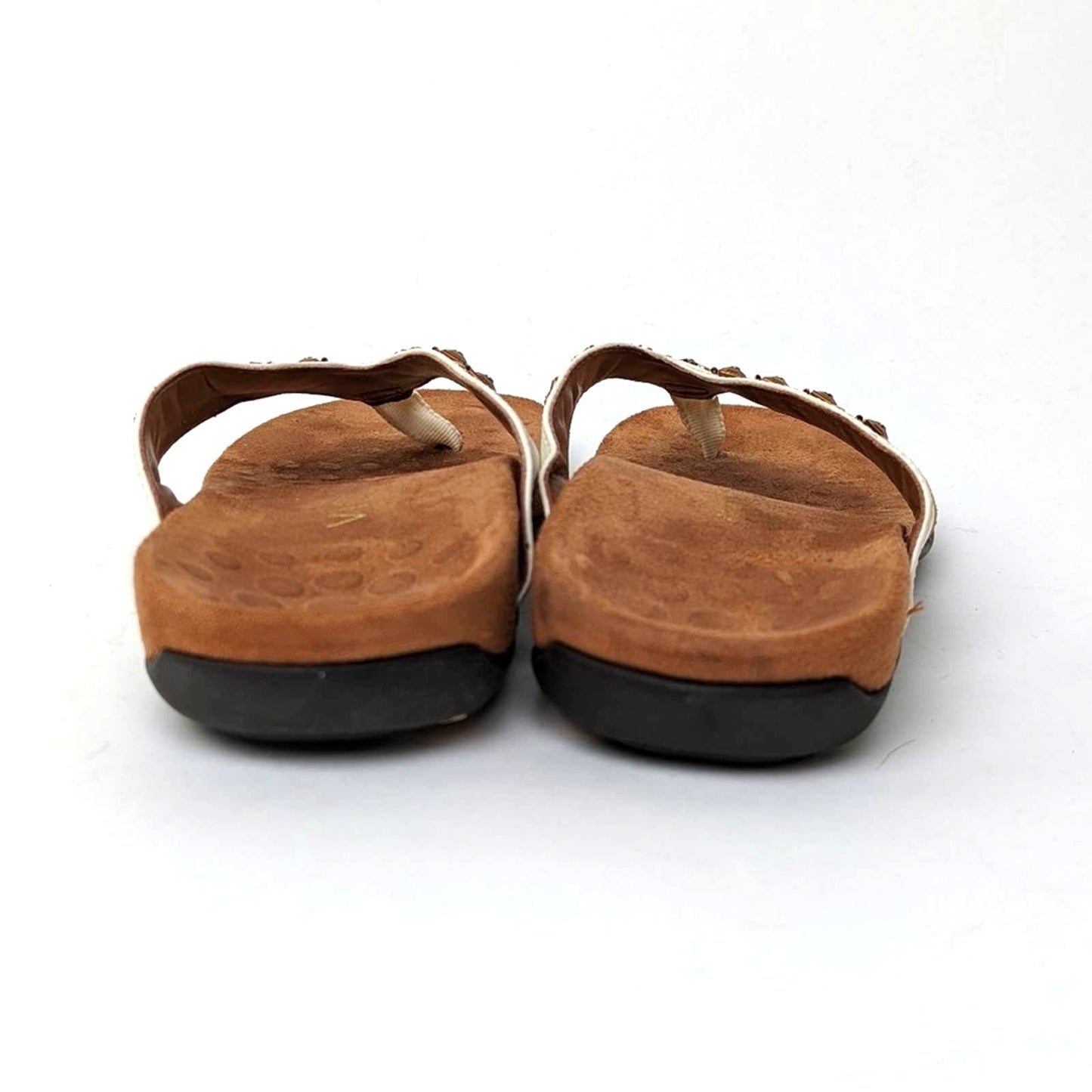 Vionic Floriana Geometric Stone Beaded Flip Flop Sandals - 6