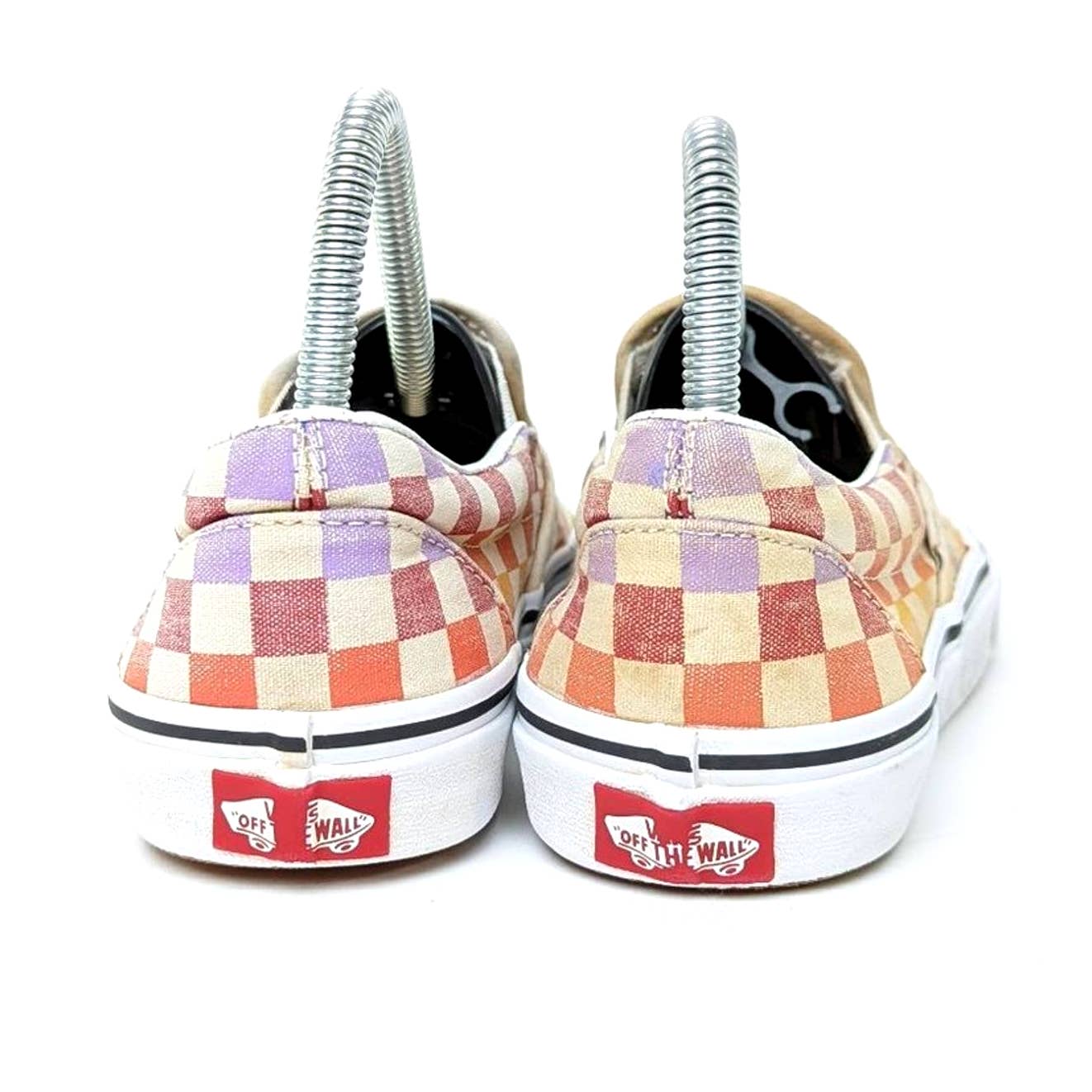 Vans Rainbow Checkered Loafer Slides - 7.5