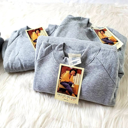 NEW Vintage 90s Fruit Of The Loom Pullover Sweatshirt │L