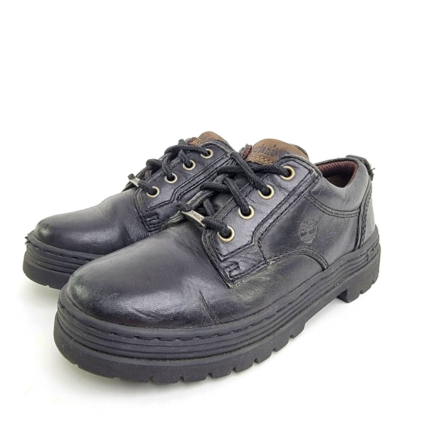 Timberland Black Leather Lace Up Oxford Shoes - 1.5C