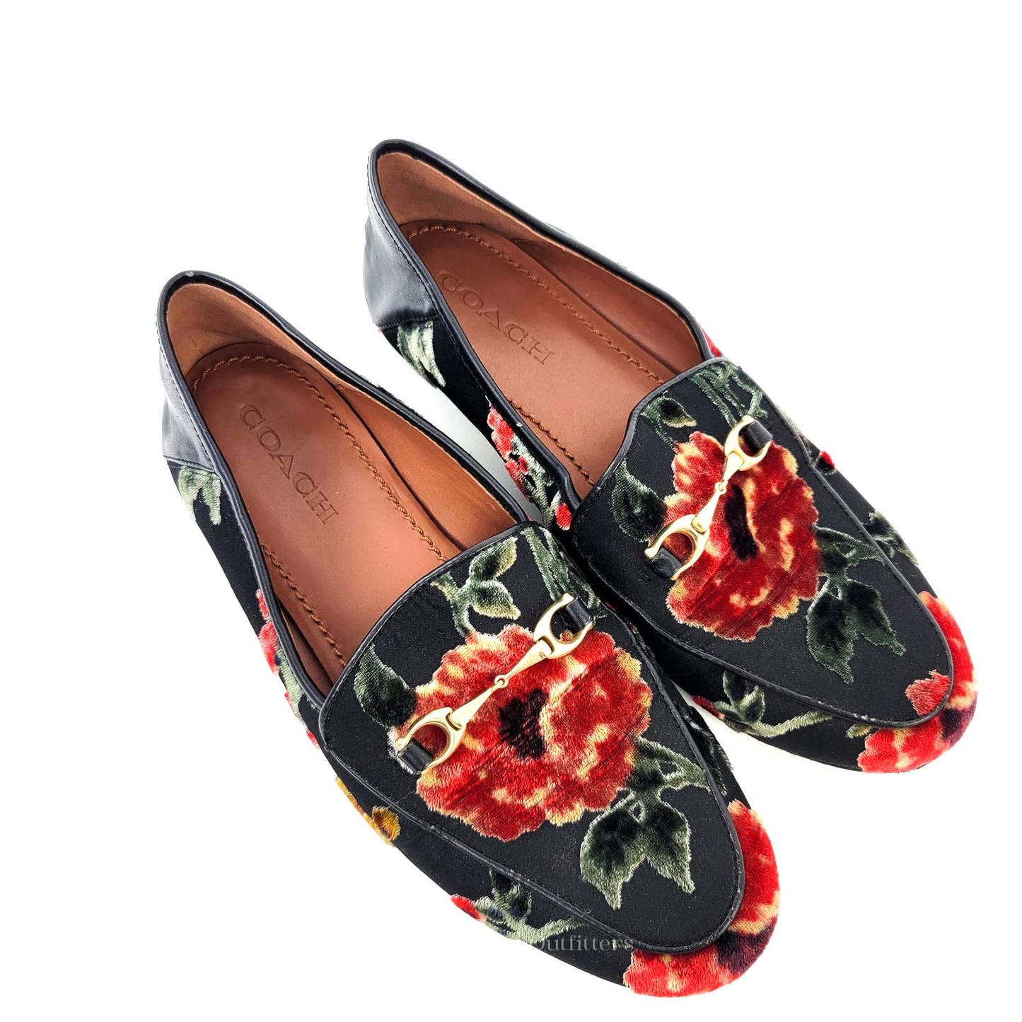 Coach Haley Floral Jacquard Slip On Loafers - 7.5