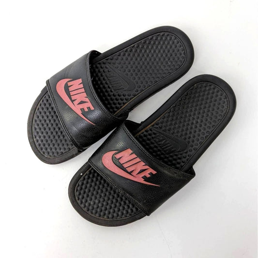 Nike Benassi JDI Rose Gold/Black Flip Flop Slide Sandals - 7