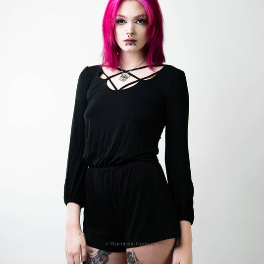 AEO Soft & Sexy Black Romper Jumpsuit - XXS