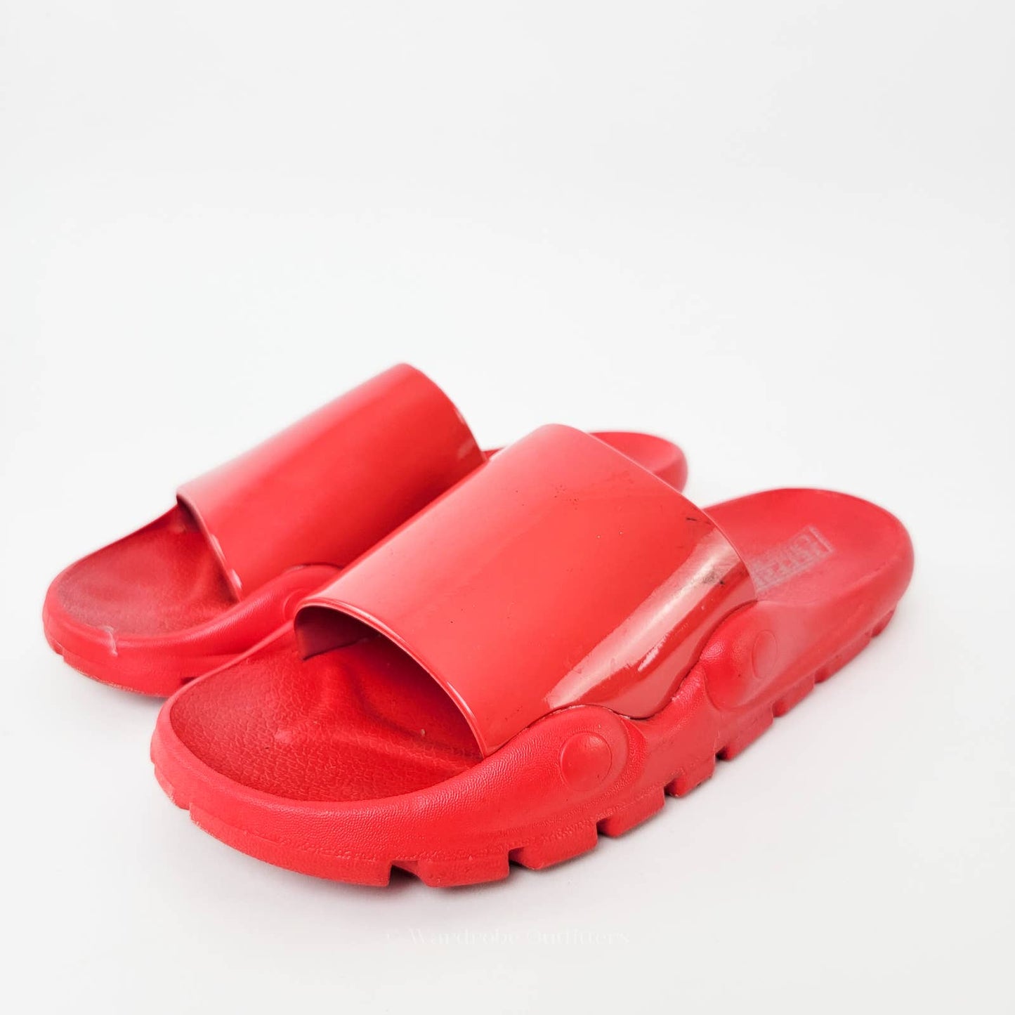Jeffrey Campbell Red Slip On Slide Sandals - 9