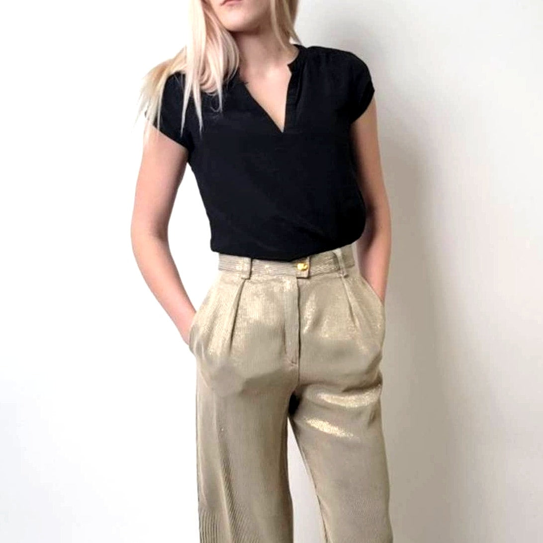 ARITZIA x BABATON Phillip Silk Sheer Tee Shirt Blouse - XS