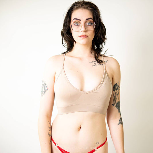 Secret Treasures Nude Sports Bra - M