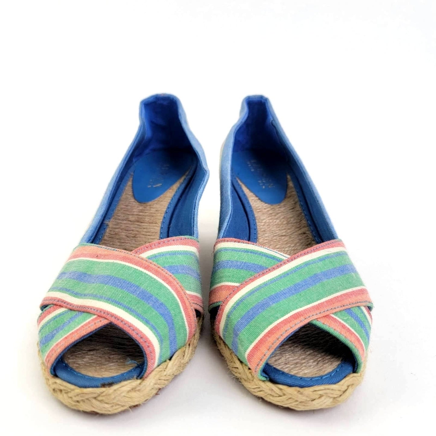 LAUREN Ralph Lauren Cecilia Rainbow Espadrille Wedge Sandal Pump Shoes - 6.5