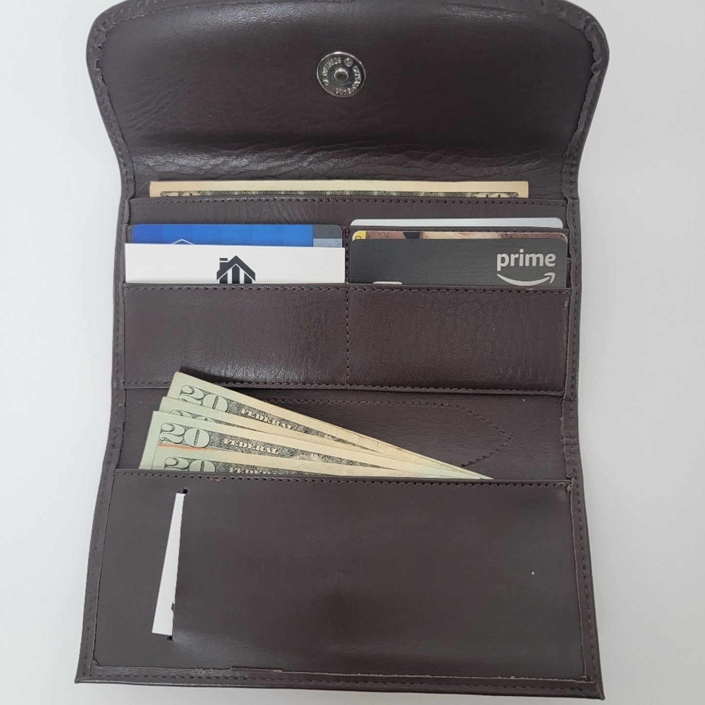 Coach Trifold Chocolate Brown Leather Wallet