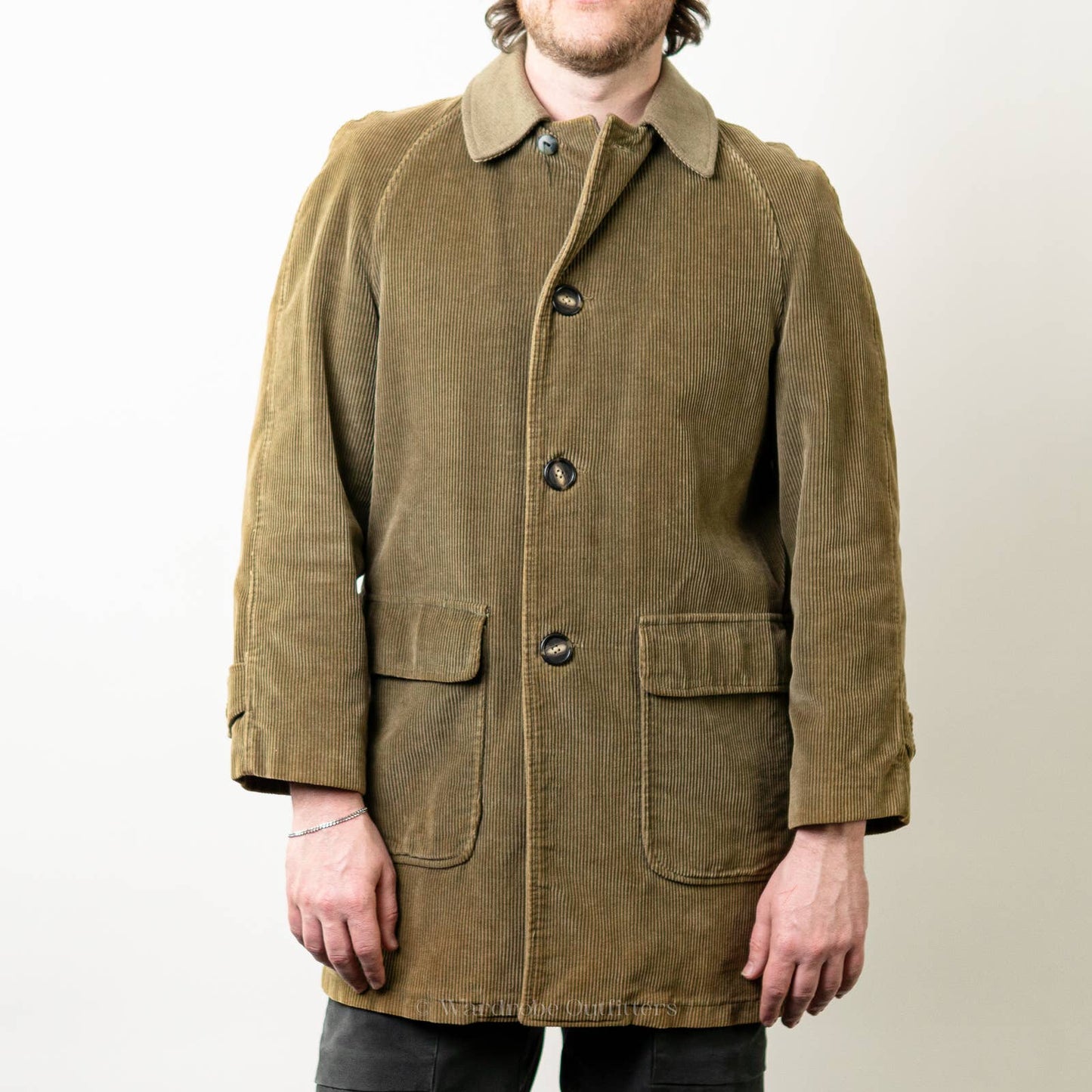 Vintage 1960's Cresco Corduroy Sherpa Lined Collared Coat