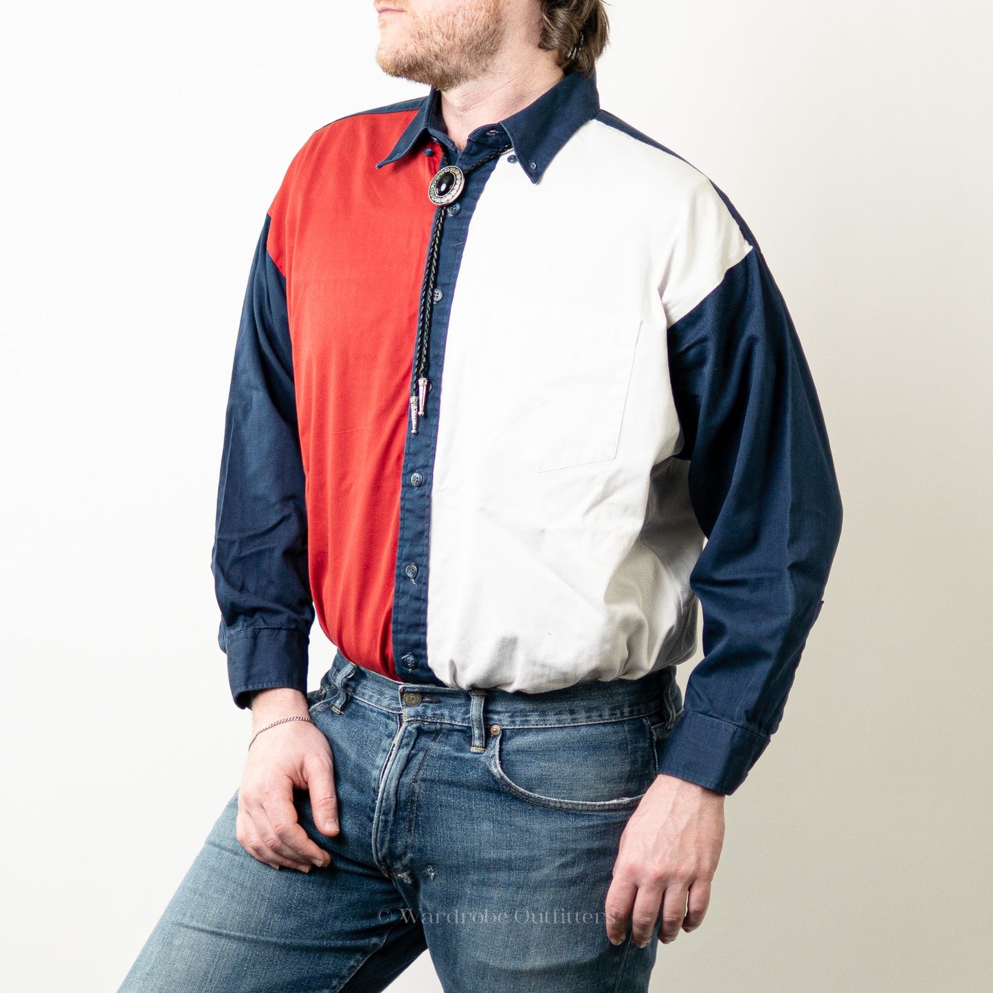 Vintage 90s Western TEXAS Flag Button Up by Panhandle Slim
