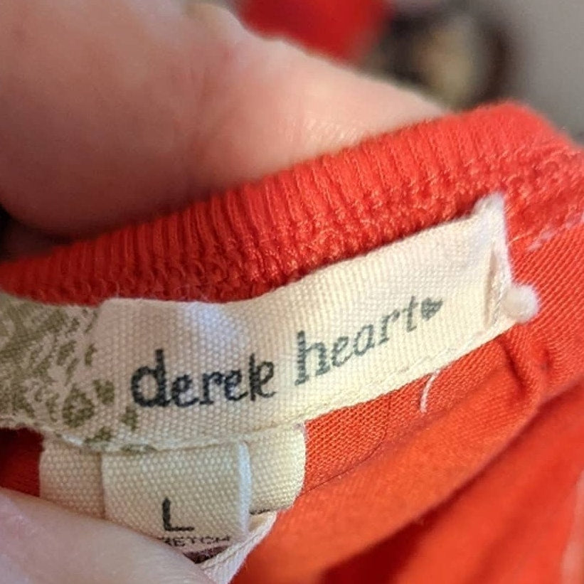 Derek Heart Red Flowy Tunic Dress - L REDO