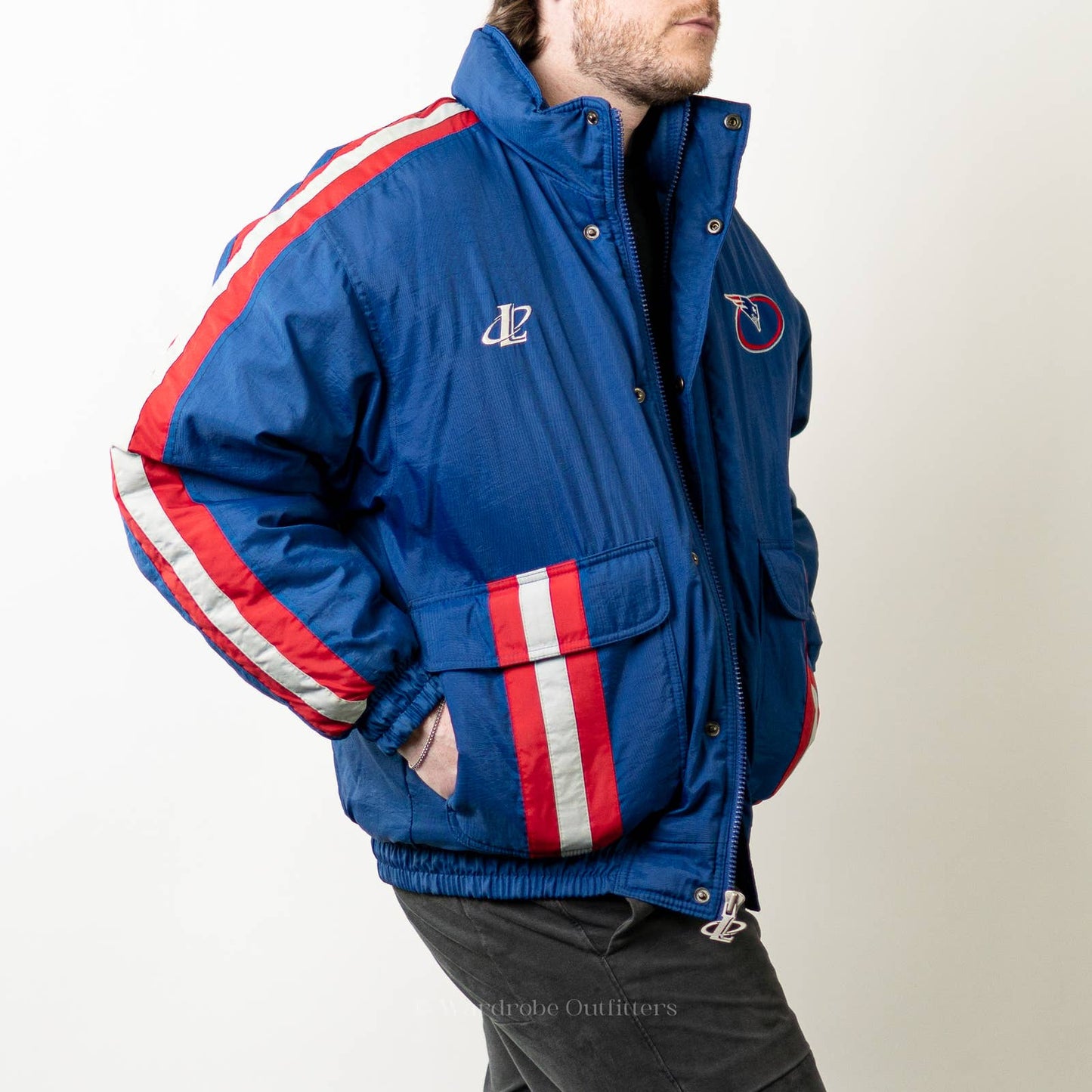 NWOT Y2K New England Patriots Puffer Coat Jacket - L