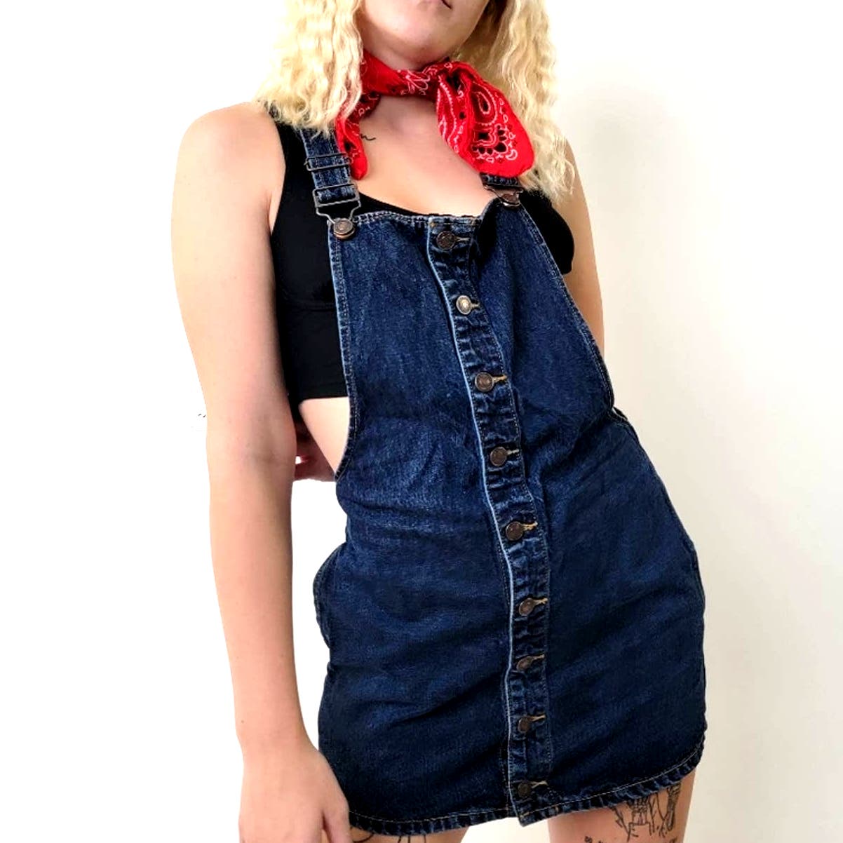 F21 Denim Jean Skirtalls / Overalls - S