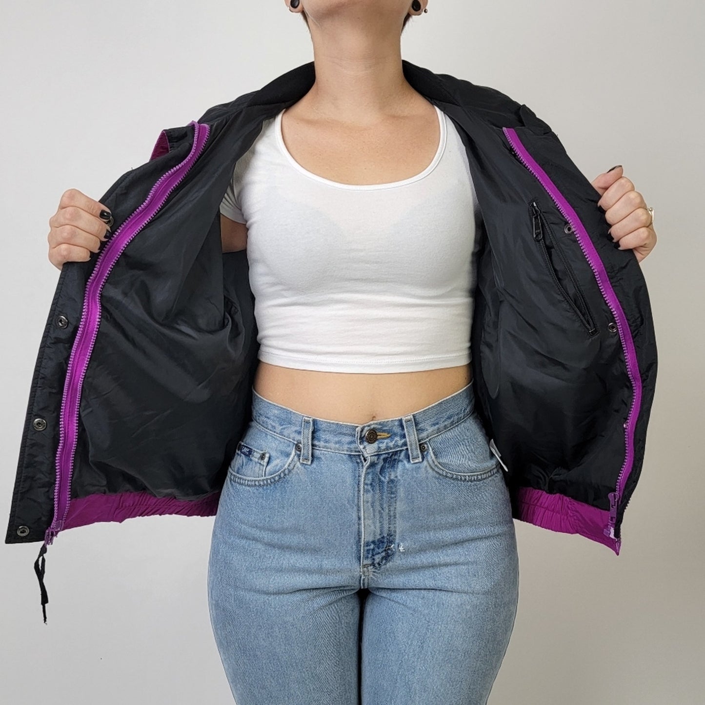 Vintage 90s Colorblock Columbia Nylon Ski Jacket - M