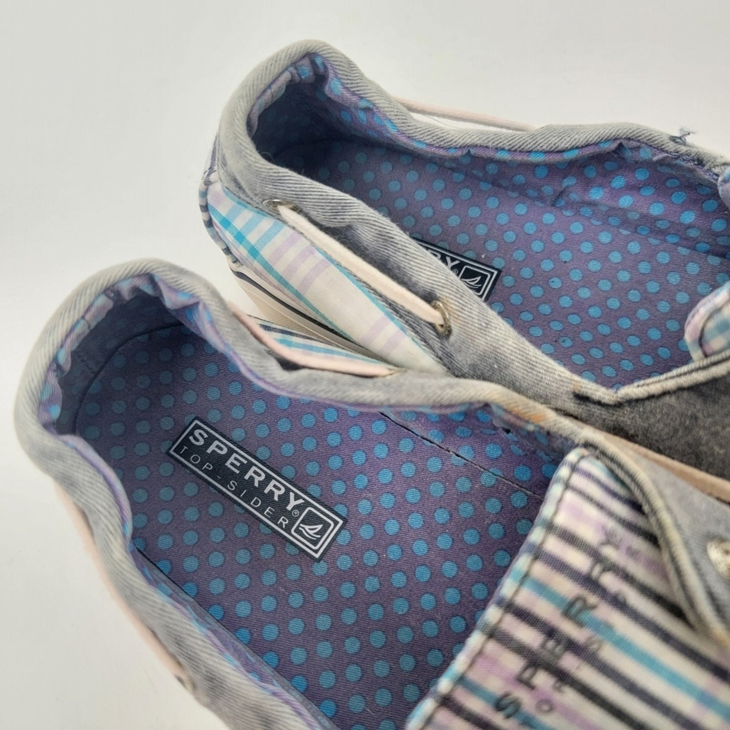 Sperry Top Sider Pastel Plaid Boat Shoes - 11
